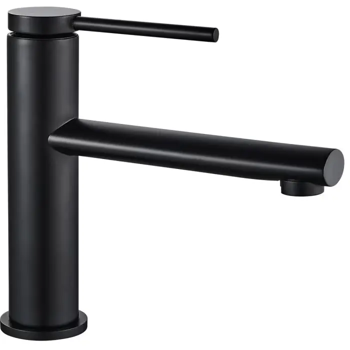 Produkt ceniony przez klientów | Oval black bateria umywalkowa niska REA-B6516