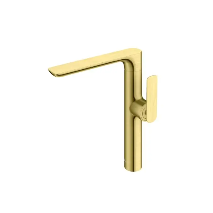 Hit - 1-otworowa bateria umywalkowa z obrotową wylewką gold brushed QB175EGDB