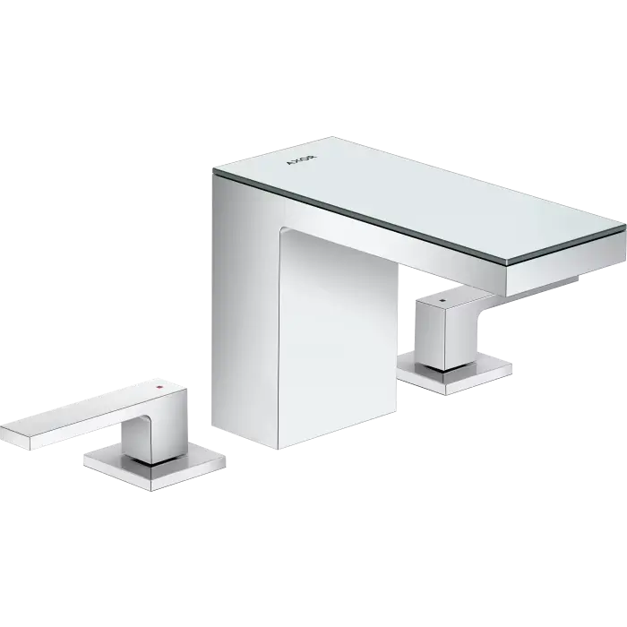 Ostatnie dni promocji | Myedition 3-otworowa bateria umywalkowa 110 z kompletem odpływowym push-open chrom/szkło lustrzane 47070000