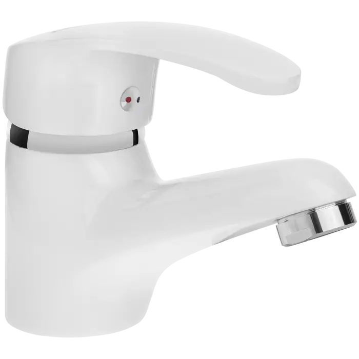 Superoferta | Bateria umywalkowa stojąca z korkiem białe BKK 622D
