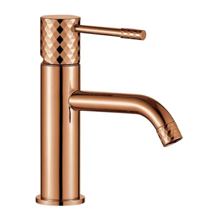 Właśnie dodano - Lungo diamond miedź bateria umywalkowa niska REA-B8994