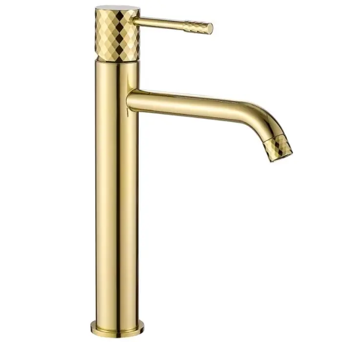 Lungo diamond złota bateria umywalkowa wysoka REA-B8995 | Produkt polecany