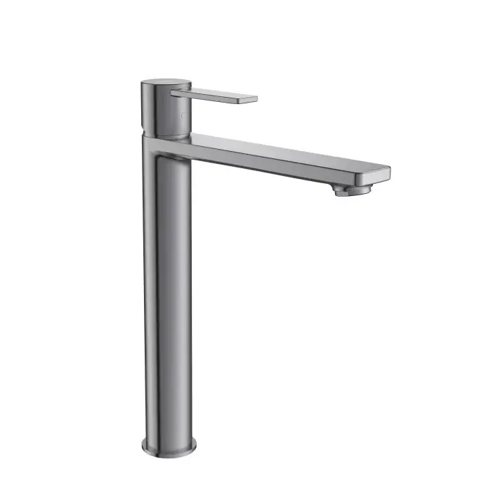 Targa Bateria umywalkowa jednouchwytowa Cold Start wysoka pvd brushed graphite A5A345FGM0 | Ostatnie sztuki