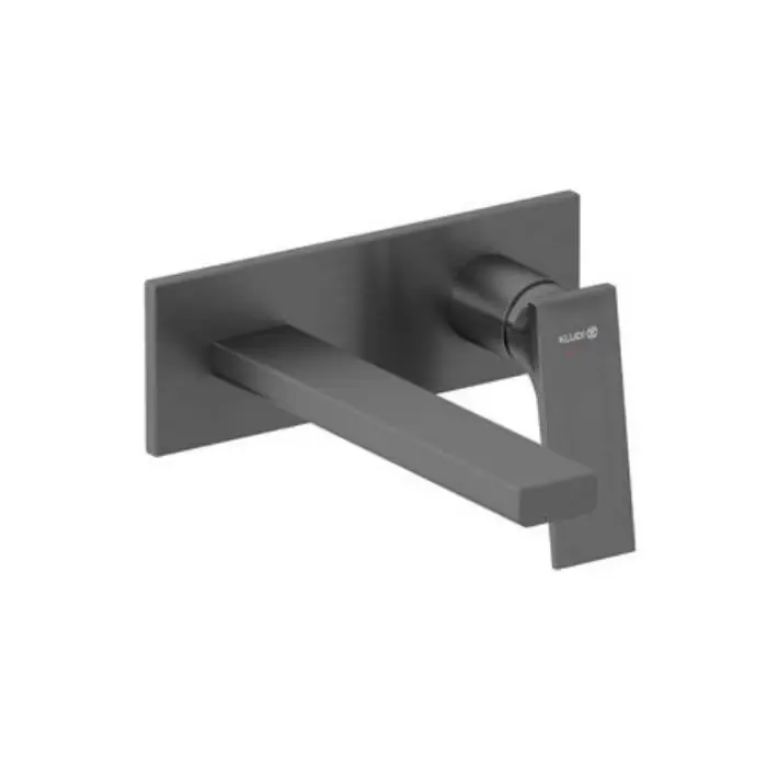 Oszczędź teraz - DECUS ścienna bateria umywalkowa, wylewka 210 mm, czarny szczotkowany PVD 54244N275