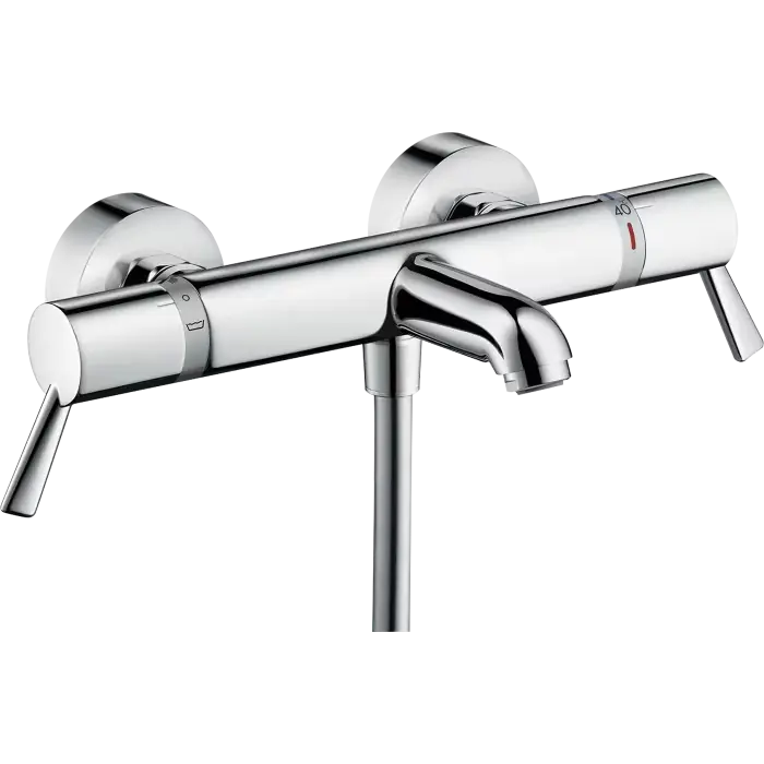 Ecostat comfort bateria wannowa care z długimi uchwytami, termostatyczna, natynkowa chrom 13115000 | Hit