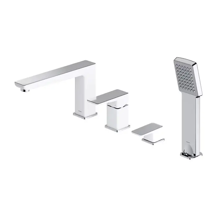Parma bateria wannowa 4-otworowa, chrom/biały PM7432CRB | Ekspresowa wysyłka