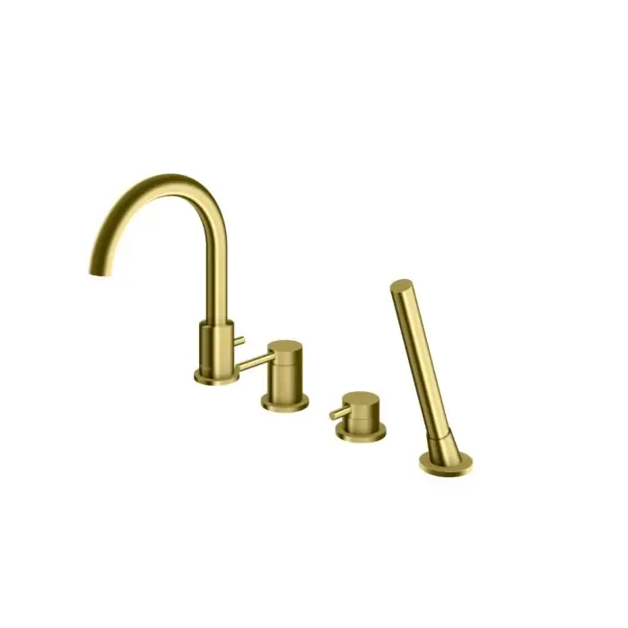 Axel brushed gold 4-otworowa bateria wannowa z obrotową wylewką QB244AGDB - Popularny produkt