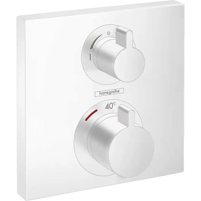 Ecostat square bateria termostatyczna do 2 odbiorników, podtynkowa biały matowy 15714700 - Obniżka