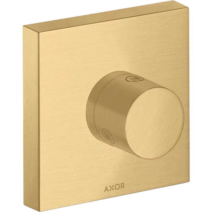 Łatwe zamówienie | Showersolutions zawór odcinająco-przełączający trio/quattro 120/120, podtynkowy złoty optyczny szczotkowany 10932250