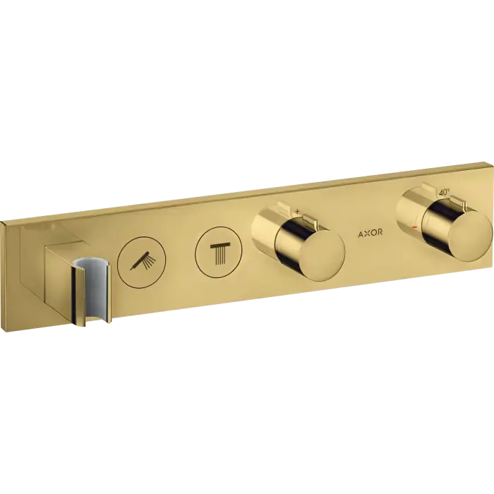 Końcówka serii | Showersolutions moduł termostatyczny 460/90 do 2 odbiorników, podtynkowy złoty optyczny polerowany 18355990