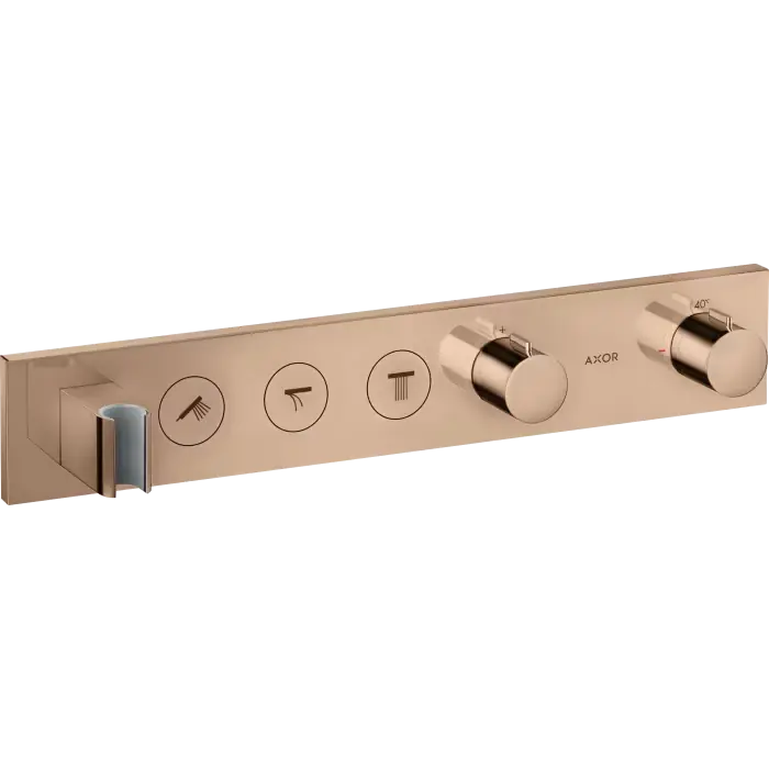 Showersolutions moduł termostatyczny select 530/90 do 3 odbiorników, podtynkowy czerwony złoty polerowany 18356300 | Już w sprzedaży