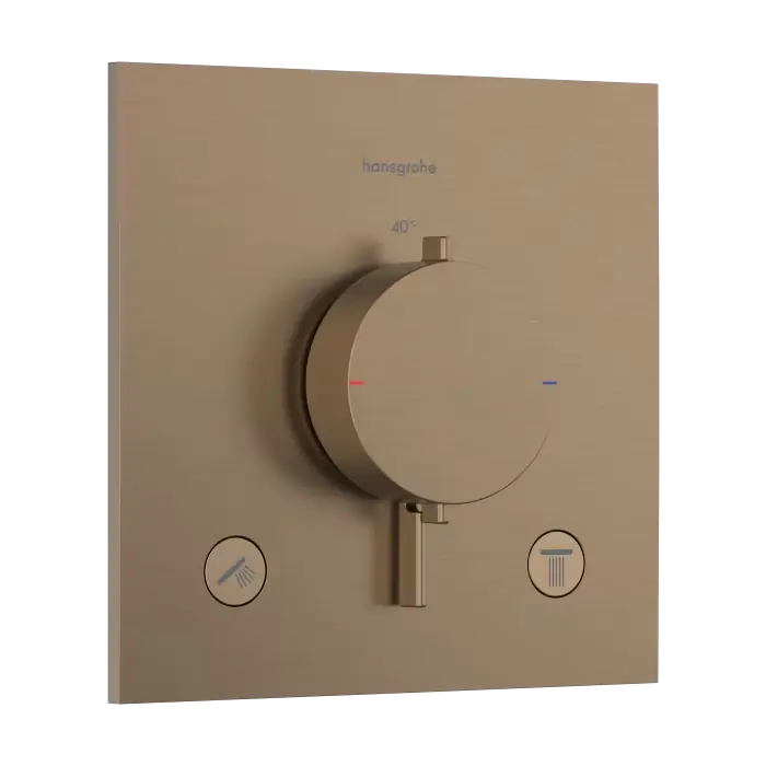 Oszczędź teraz | Ecostat comfort e bateria termostatyczna do 2 odbiorników, podtynkowa brąz szczotkowany 33711140