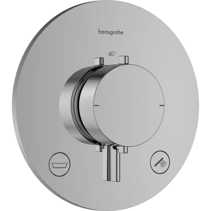 Obniżka | Ecostat comfort s bateria termostatyczna do 2 odbiorników zgodna z normą en 1717, podtynkowa chrom 33718000
