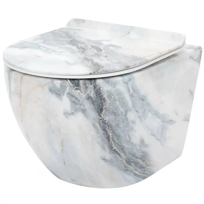 Oferta - Carlos duroplast/slim/zm granit shiny misa wisząca wc bezrantowa REA-C8002