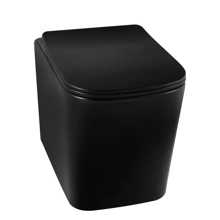 Luga miska podwieszana 52cm wc rimless bez kołnierza z deską wolnoopadającą z duroplastu czarna G0101020102-1 | Nie przegap