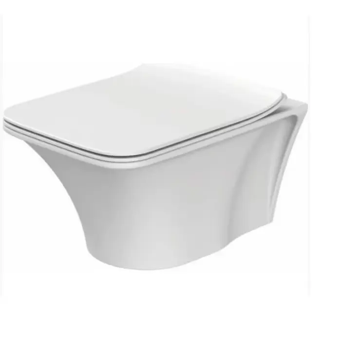 W sprzedaży | Miska sedesowa wisząca z funkcją bidetu, ibiza rimless z deską sedesowa ibiza slim, wolnoo 018900-01+9SC1211S02