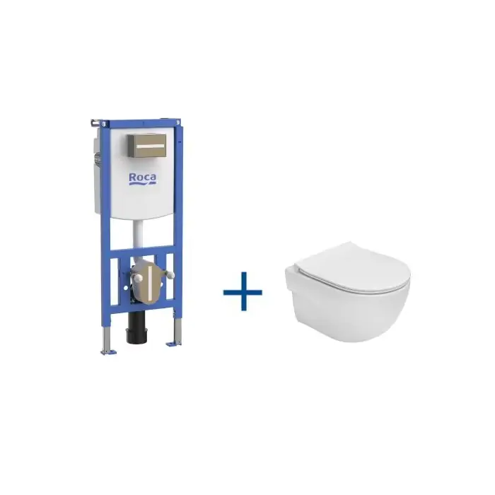 Zestaw podtynkowy DUPLO S + miska WC podwieszana MERIDIAN CLASSIC Compacto Rimless z deską wolnoopadającą slim A893107580 | Ograniczona ilość