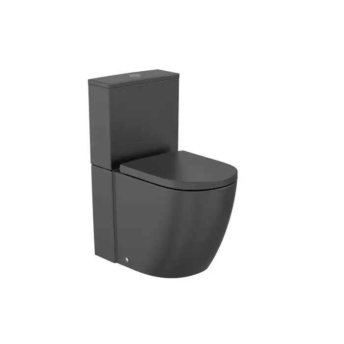 Wysyłka od ręki | Meridian miska wc do kompaktu rimless® vortex 63 cm przyścienna btw, o/podwójny czarny mat A342747080