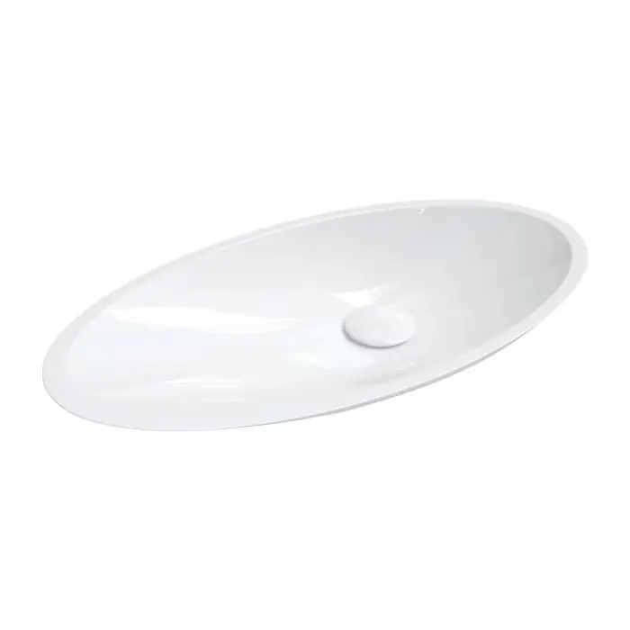 Marble+ malta bp umywalka nablatowa bez przelewu, 59x31 cm, kolor biały połysk MALTABP | Ekspresowa dostawa