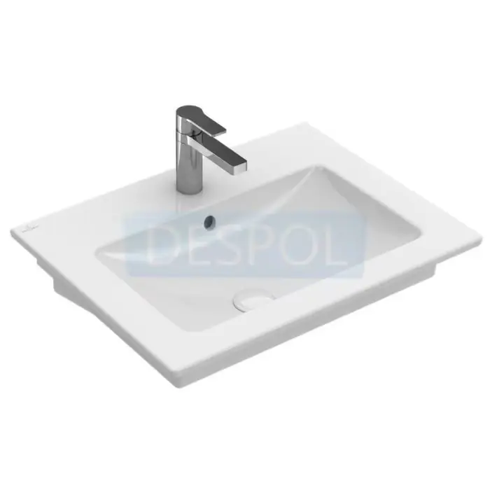 Ekspresowa wysyłka - Venticello umywalka, 600 x 500 x 165 mm, z przelewem, szlifowany spód, weiss alpin ceramicplus 4124G6R1
