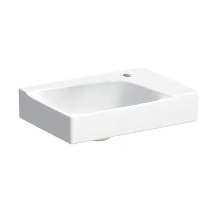 Tylko kilka sztuk - Umywalka mała xeno² 40x12.5x28cm, biały / keratect, otwór na baterię=prawa strona, przelew=bez 500.529.01.1