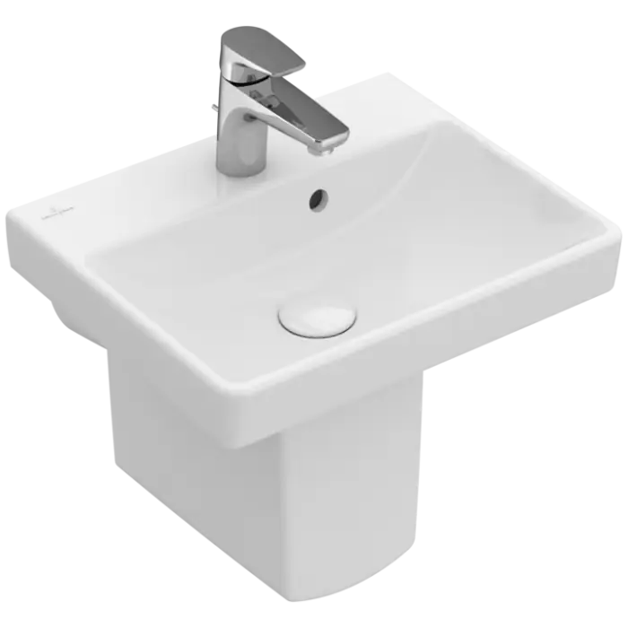 Avento umywalka mała, 450 x 370 x 180 mm, z przelewem, weiss alpin 73584501 - Wyprzedaż