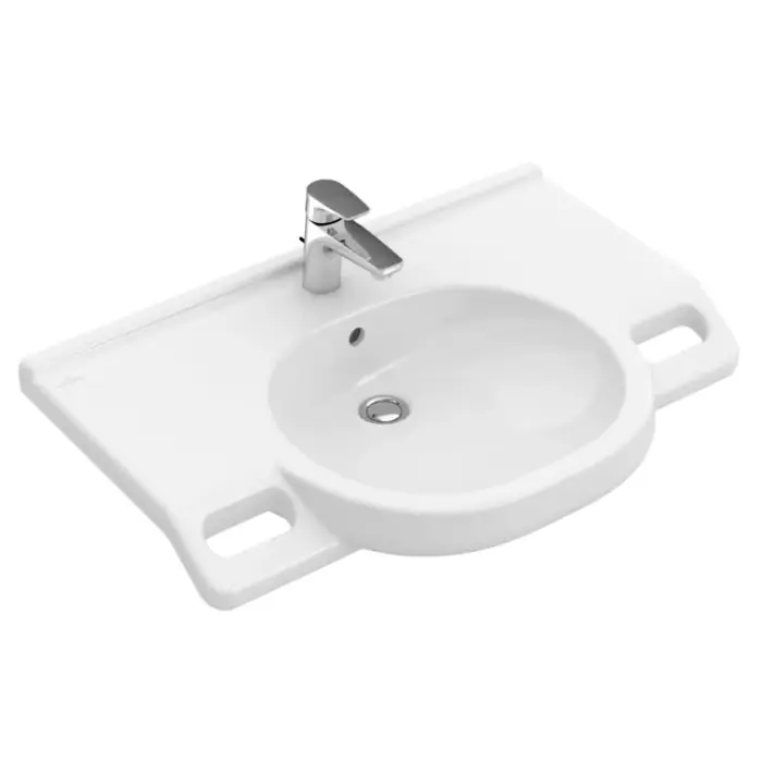 Vicare umywalka vicare, 810 x 560 x 185 mm, bez przelewu, weiss alpin ceramicplus 412081R1 | Jakość premium