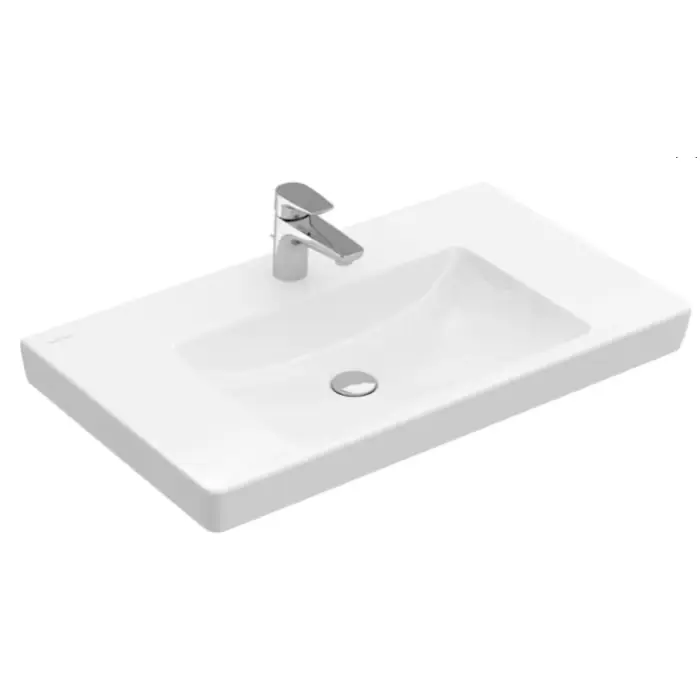 Subway 2.0 umywalka meblowa, 800 x 475 x 175 mm, z przelewem, szlifowany spód, weiss alpin ceramicplus 71758GR1 | Nowość