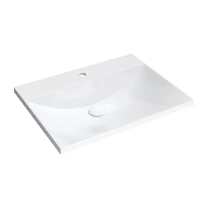 Umywalka meblowa marble+, 60x46cm, biały połysk NAXOSF600BP - Hit sprzedaży