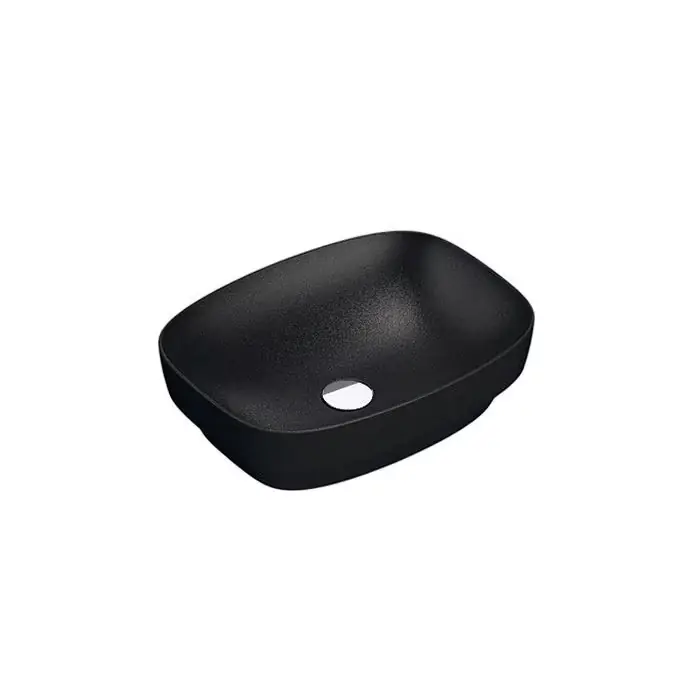 Premium - Umywalka stawiana lub wpuszczana w blat 50x38 czarny matowy nero satinato 150AGRLXNS