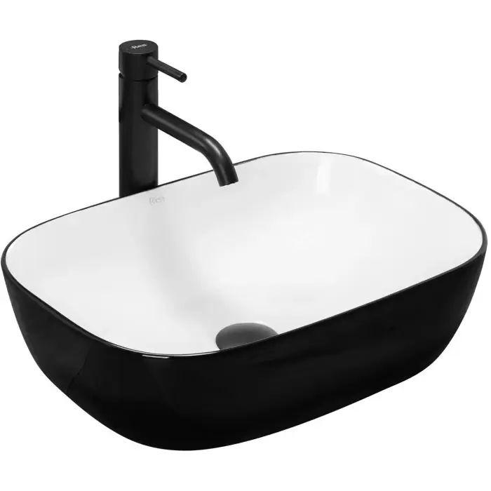 Umywalka nablatowa belinda white black REA-U6332 | Kupuj bezpiecznie
