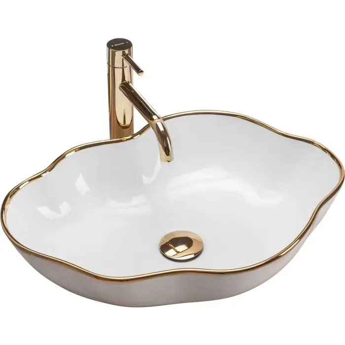Pearl gold egde umywalka nablatowa REA-U0696 - Wielka wyprzedaż