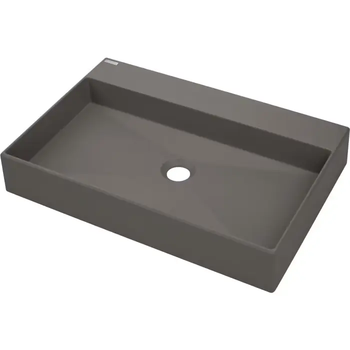 Zamów teraz - Umywalka correo antracyt/titanium metalik stawiana na blat, 600x400 mm CQR TU6S