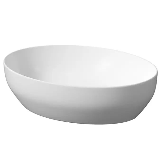 Promocja | Umywalka nablatowa larga elipsa bia?y mat (50x38) box K677-017