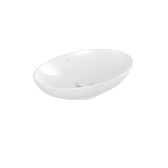Produkt premium - Loop & friends umywalka stojąca na blacie, 560 x 380 x 120 mm, bez przelewu, weiss alpin 4A470101