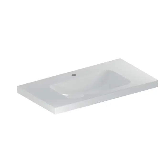 Hit | Umywalka icon light z powierzchnią odkładczą 90x48cm, otwór na baterię=na środku, przelew=bez, biały 501.840.00.5