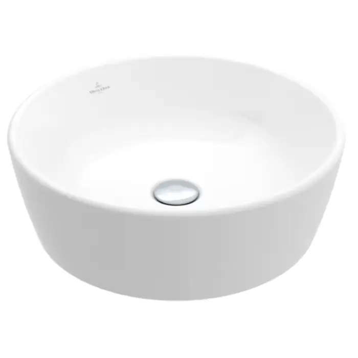 Architectura umywalka stojąca na blacie, 450 x 450 x 155 mm, z przelewem, weiss alpin 5A254501 | Produkt polecany