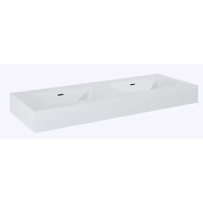 Najlepsza cena | Umywalka dimple 120 duo ścienna, marmur white matt RE041200025290