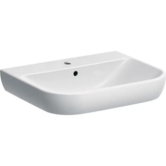 Promocja | Umywalka smyle 60x48cm, otwór na baterię=na środku, przelew=widoczny, biały / keratect 500.228.01.8