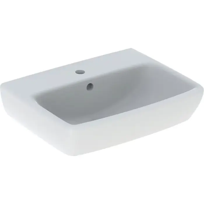 Top produkt - Umywalka mała selnova square 45x16x35cm, biały, otwór na baterię=na środku, przelew=widoczny 500.322.01.7