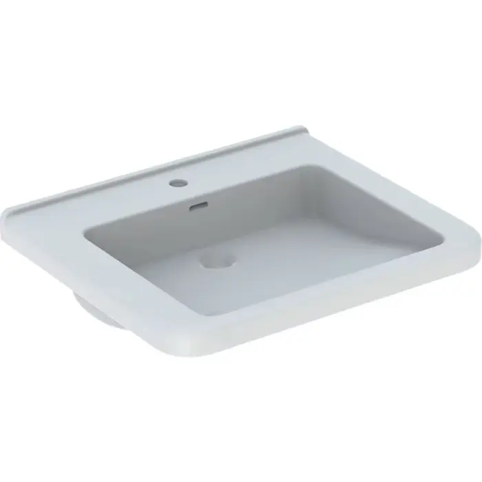Ograniczona dostępność | Umywalka selnova comfort square bez barier 65x55cm, otwór na baterię=na środku, przelew=widoczny, biały 500.788.01.7
