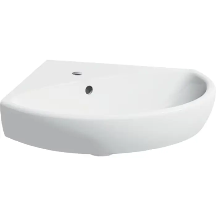 Umywalka mała narożna selnova 59x18x56cm, otwór na baterię=na środku, przelew=widoczny 501.050.00.5 | Ekstra rabat