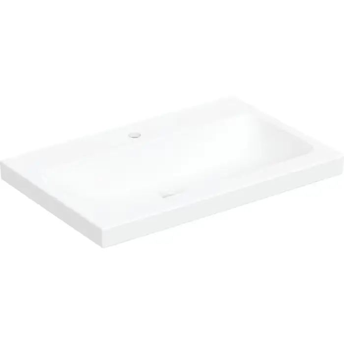 Umywalka nablatowa icon light 75x48cm, otwór na baterię=na środku, przelew=bez, biały / keratect 501.848.00.6 - Oferta kończy się wkrótce