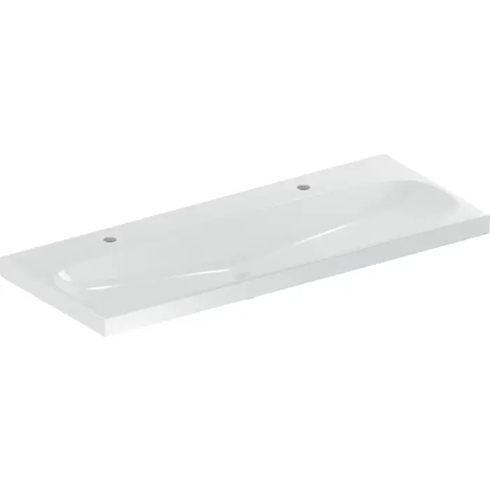Umywalka acanto 120x48cm, otwór na baterię=lewa i prawa strona, przelew=bez, biały / keratect 501.880.00.6 | Produkt polecany