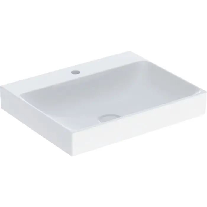 Umywalka one 60x48cm, otwór na baterię=na środku, przelew=bez, biały / keratect 505.020.01.1 - Oszczędź więcej