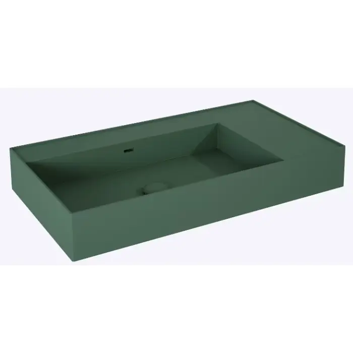 Umywalka level 80 lewa ścienna, solid-surface forest green matt RE041461177010 | Ekstra rabat