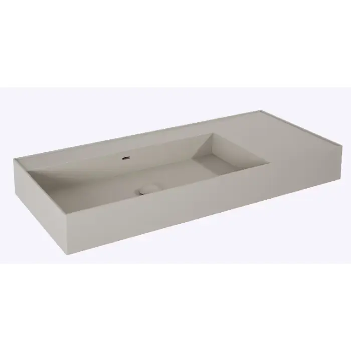 Umywalka level 100 lewa ścienna, solid-surface fume matt RE041461187020 | Outlet