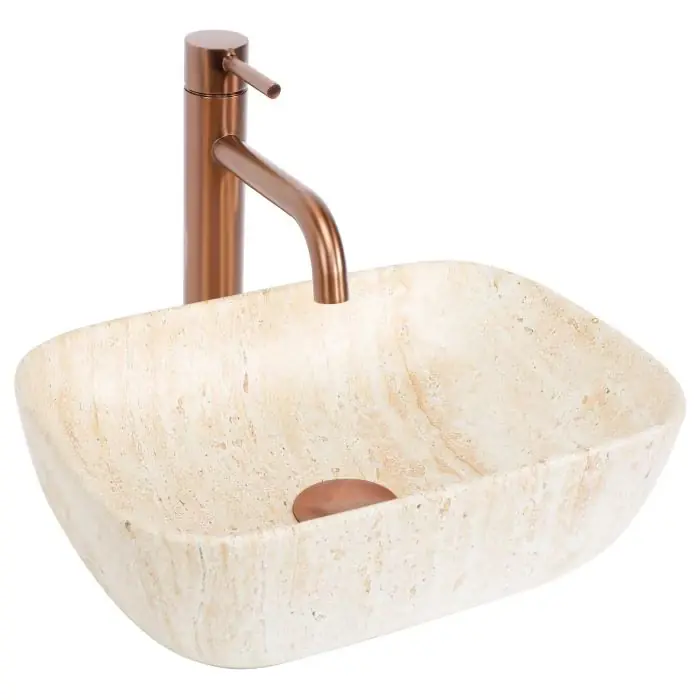 Produkt wysokiej jakości - Belinda mini travertine matt umywalka nablatowa REA-U4700