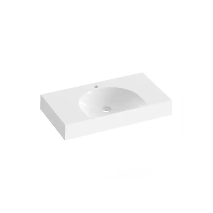 Umywalka konglomeratowa lite 800/450 s biała z otworem, bez przelewu XJX01280004 - Top produkt