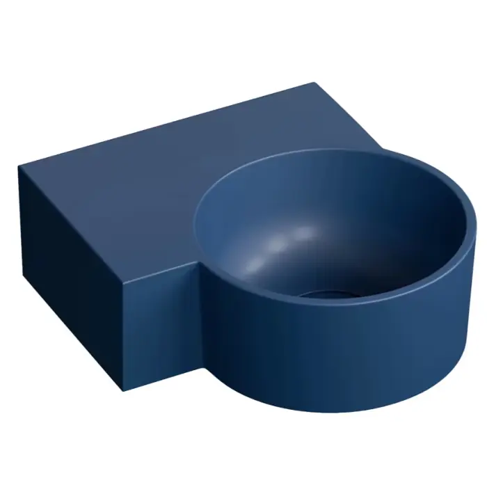 Ovo m+ umywalka nablatowa/wisząca - lewa, 33 x 34 cm, midnight blue mat OVO335UWLMB - Produkt premium